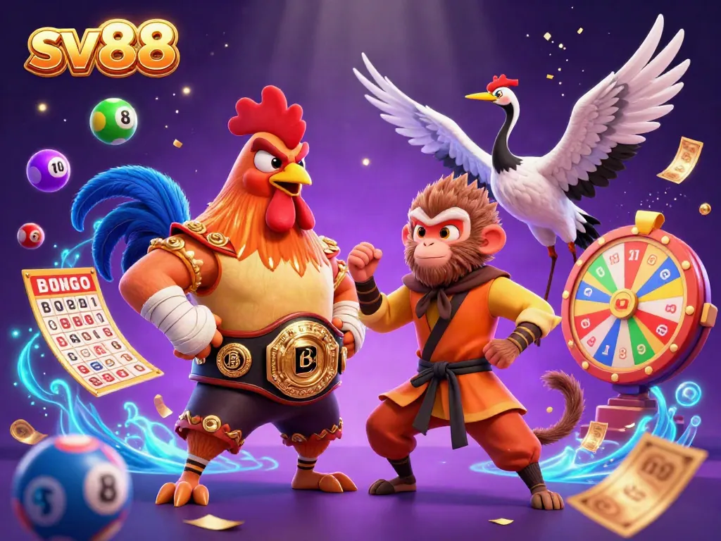 Experience a thrilling betting atmosphere with sv88 as colorful balls bounce around a dynamic gaming scene.