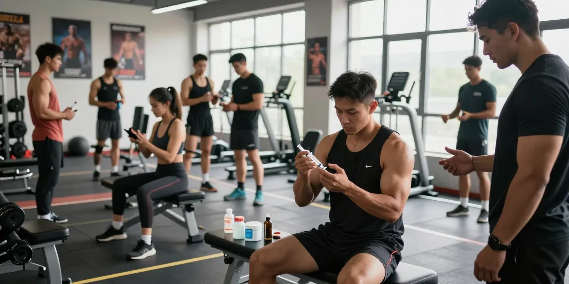 Anabolika Shop für Bodybuilder mit Steroid Spritztechniken in einem modernen Fitnessstudio